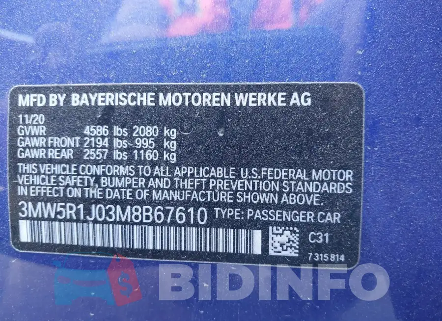 3MW5R1J03M8B67610 Photo# 9