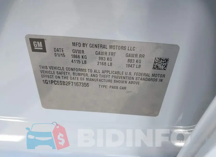 1G1PC5SB2F7167356 Photo# 9