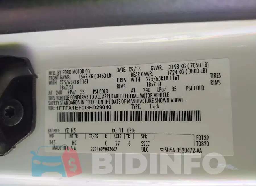 1FTFX1EF0GFD29040 Photo# 9