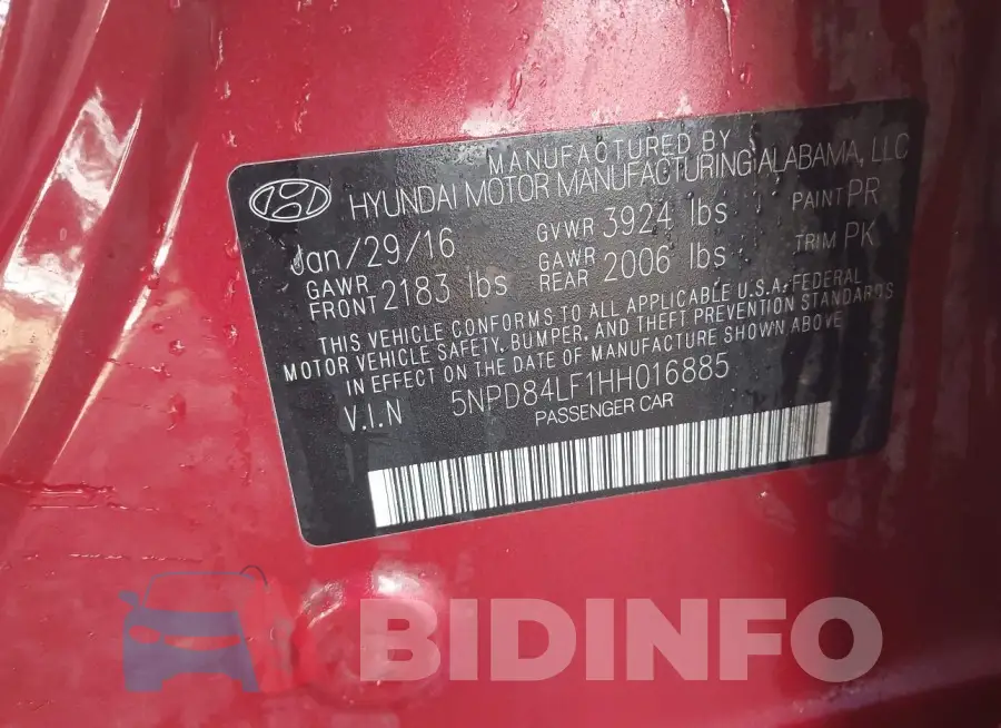 5NPD84LF1HH016885 Photo# 9