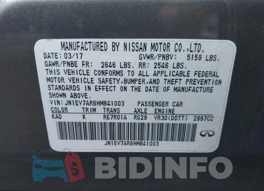 JN1EV7AR6HM841003 Photo# 9