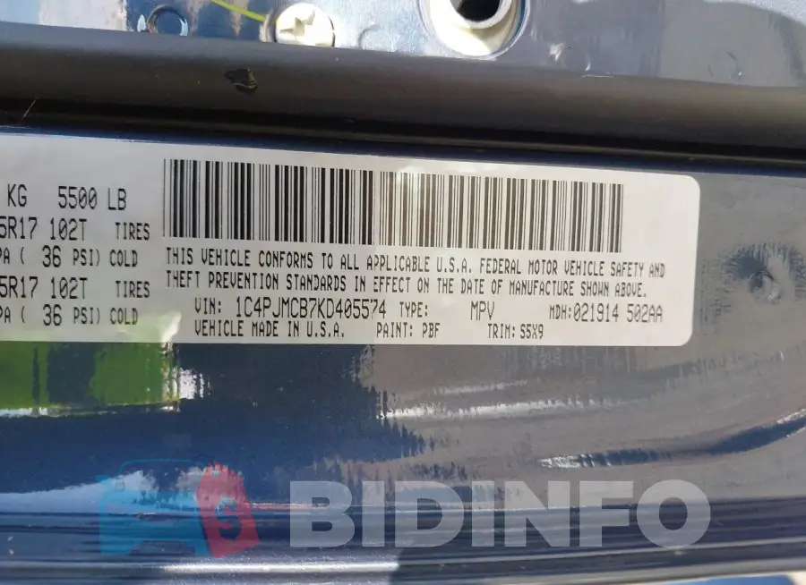 1C4PJMCB7KD405574 Photo# 9
