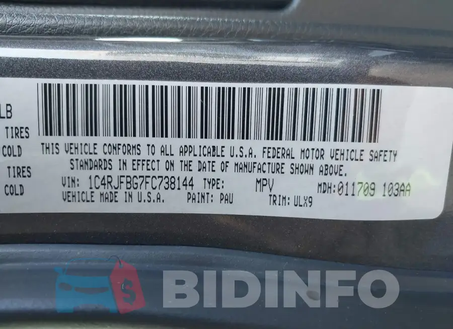 1C4RJFBG7FC738144 Photo# 9