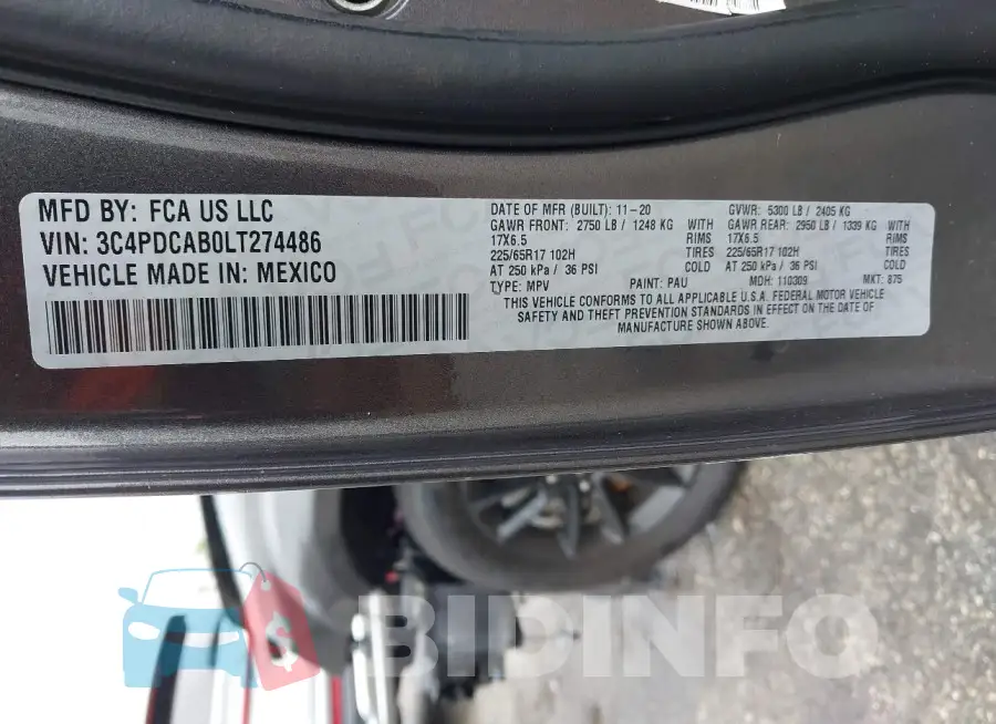 3C4PDCAB0LT274486 Photo# 9