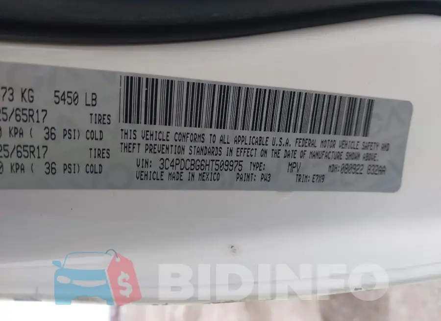 3C4PDCBG6HT509975 Photo# 9