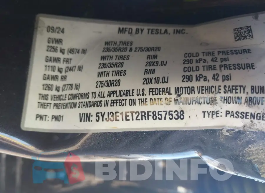 5YJ3E1ET2RF857538 Photo# 8