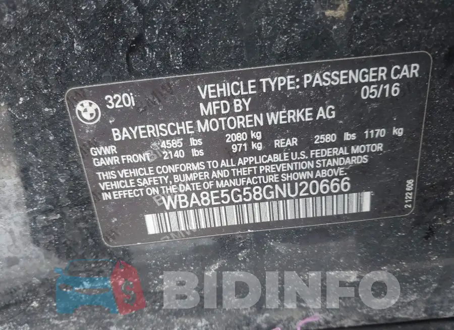 WBA8E5G58GNU20666 Photo# 9