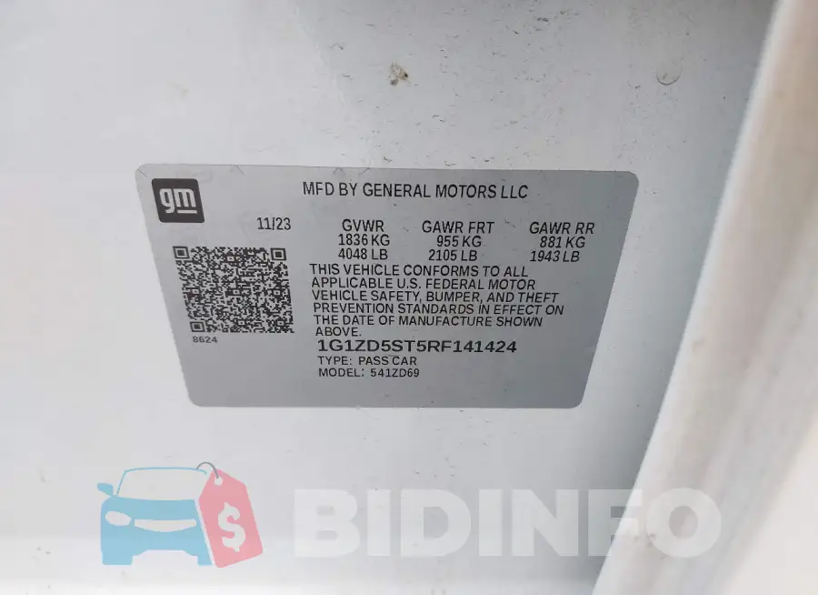 1G1ZD5ST5RF141424 Photo# 9