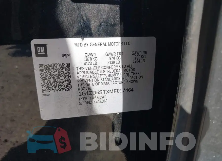 1G1ZD5STXMF017464 Photo# 9