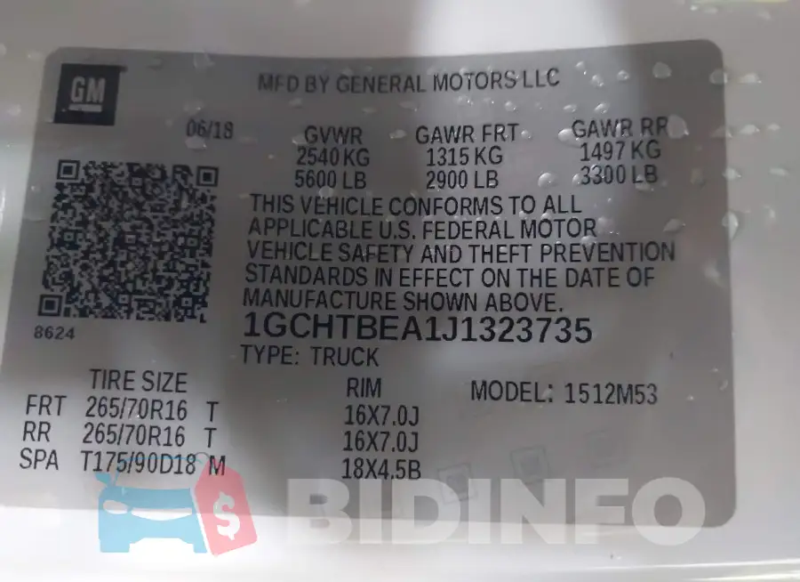 1GCHTBEA1J1323735 Photo# 9
