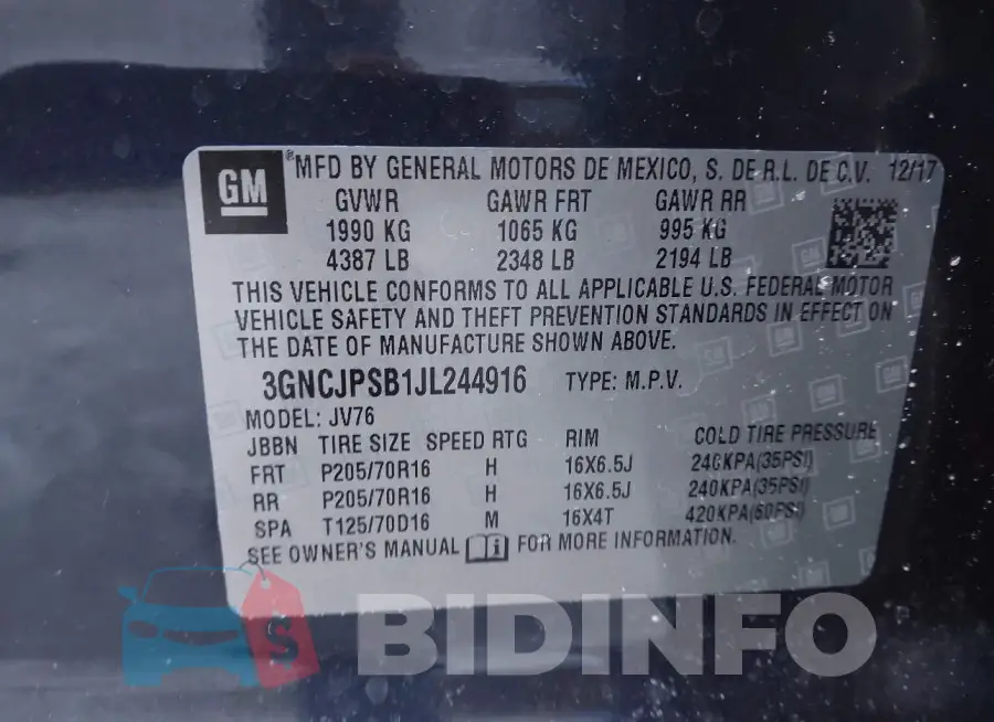 3GNCJPSB1JL244916 Photo# 9