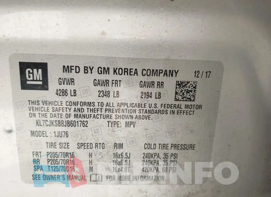 KL7CJKSB8JB601762 Photo# 9