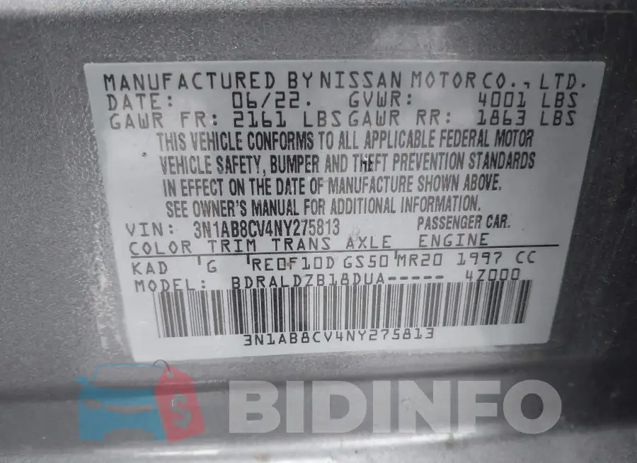 3N1AB8CV4NY275813 Photo# 9