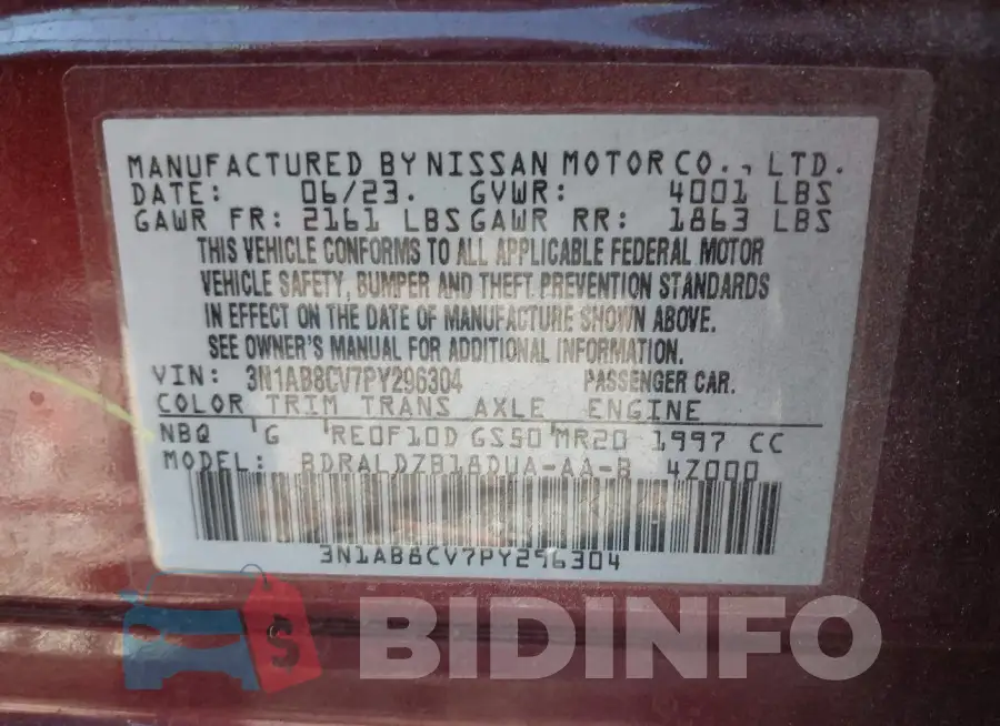 3N1AB8CV7PY296304 Photo# 9