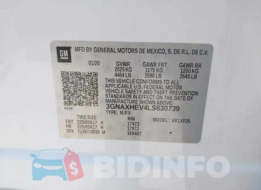 3GNAXHEV4LS630739 Photo# 9