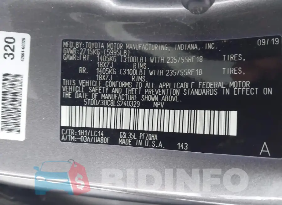 5TDDZ3DC8LS240329 Photo# 9