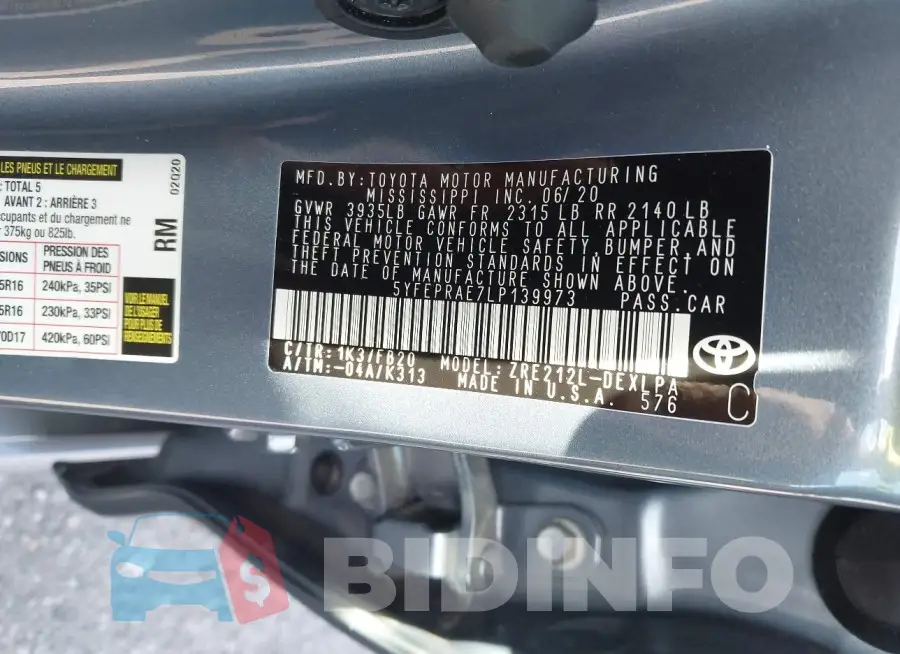 5YFEPRAE7LP139973 Photo# 9