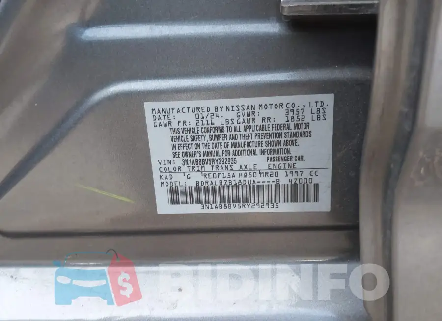 3N1AB8BV5RY292935 Photo# 9