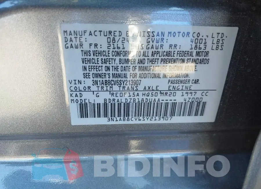 3N1AB8CV6SY213907 Photo# 9