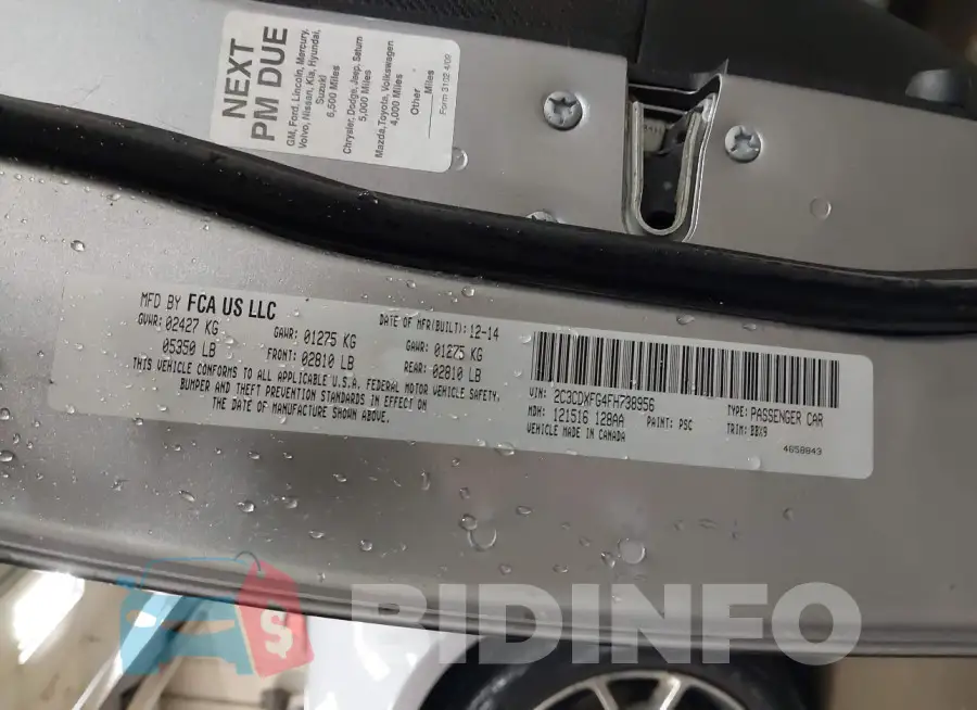 2C3CDXFG4FH738956 Photo# 9