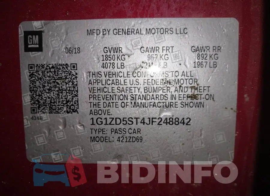 1G1ZD5ST4JF248842 Photo# 9