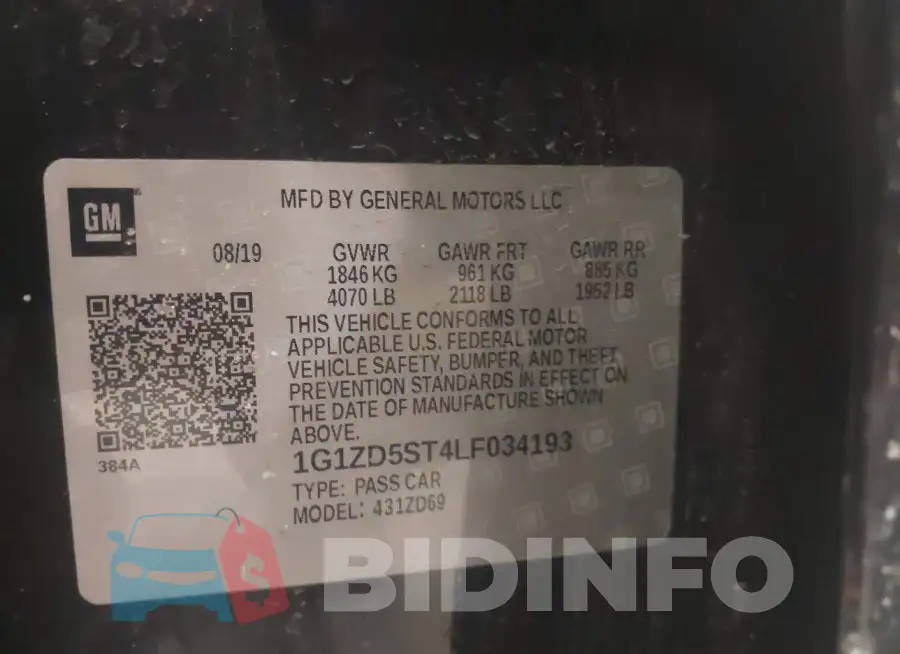 1G1ZD5ST4LF034193 Photo# 9