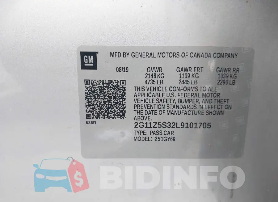 2G11Z5S32L9101705 Photo# 9