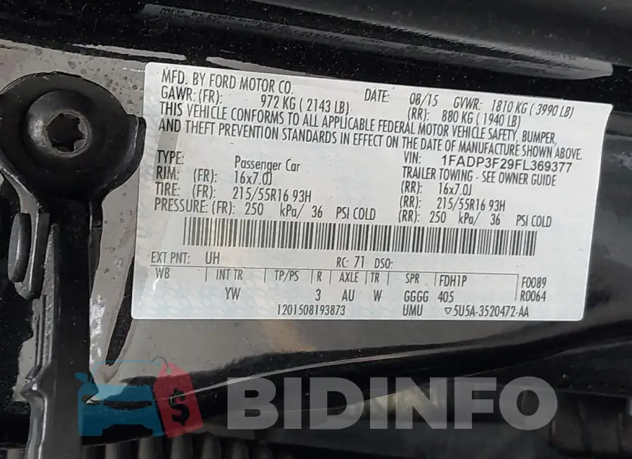 1FADP3F29FL369377 Photo# 9