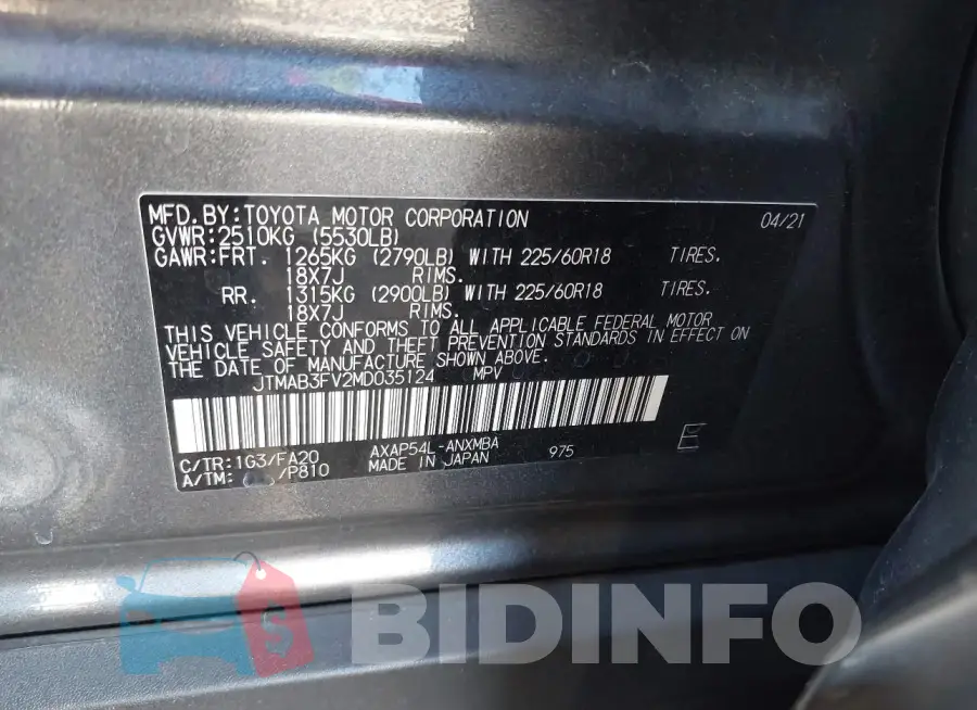 JTMAB3FV2MD035124 Photo# 9