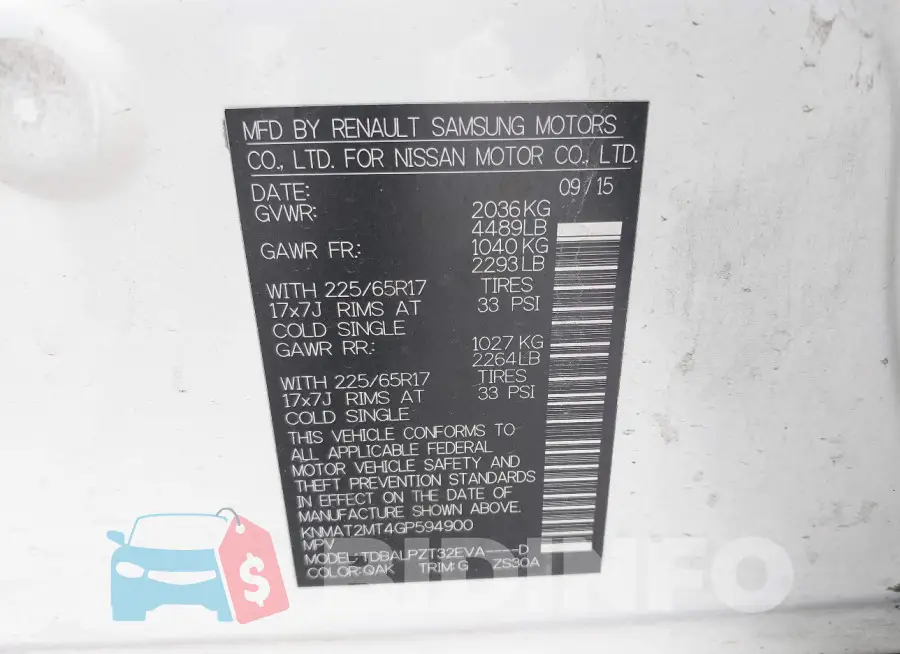 KNMAT2MT4GP594900 Photo# 9