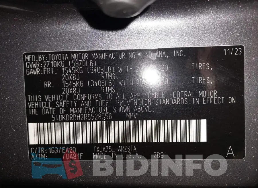 5TDKDRBH2RS528556 Photo# 9