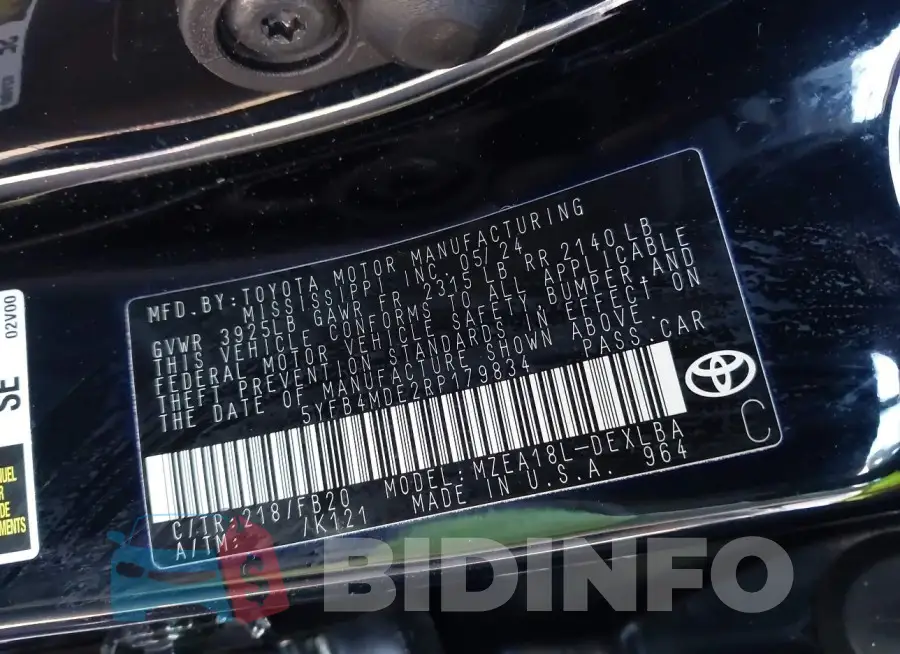 5YFB4MDE2RP179834 Photo# 9