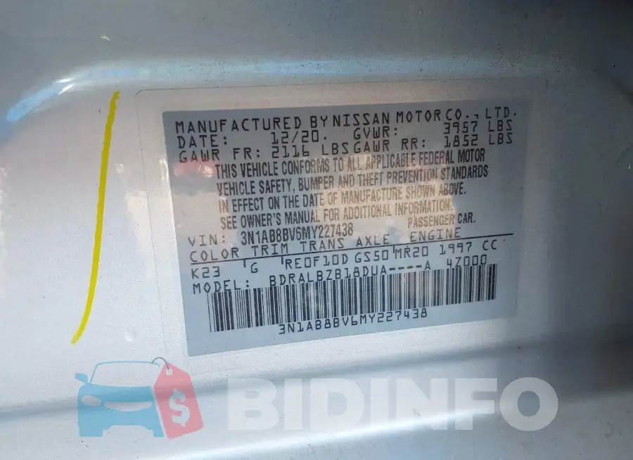 3N1AB8BV6MY227438 Photo# 9
