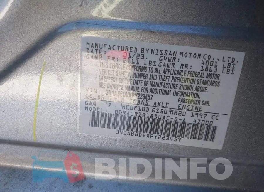 3N1AB8DVXPY223457 Photo# 9