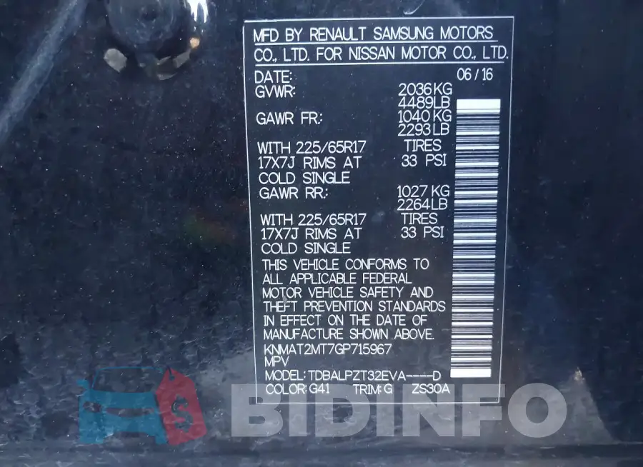 KNMAT2MT7GP715967 Photo# 9
