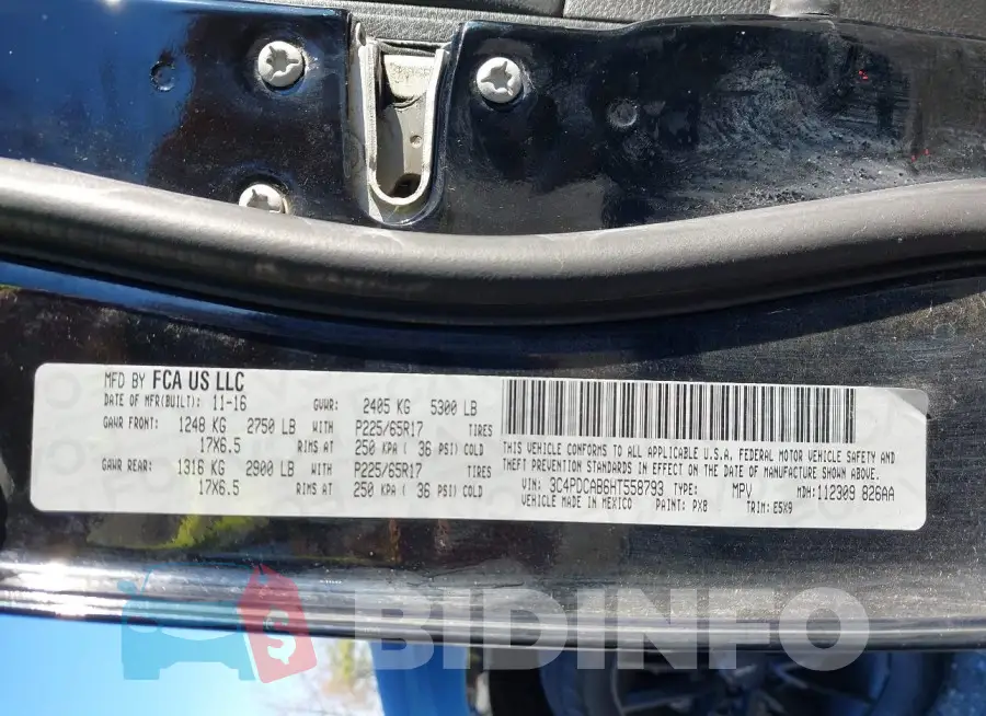 3C4PDCAB6HT558793 Photo# 9
