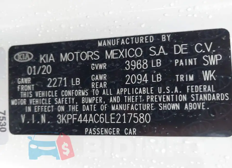 3KPF44AC6LE217580 Photo# 9