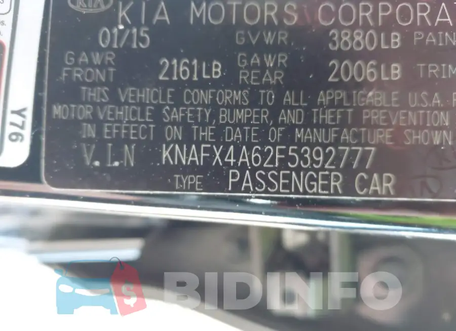 KNAFX4A62F5392777 Photo# 9