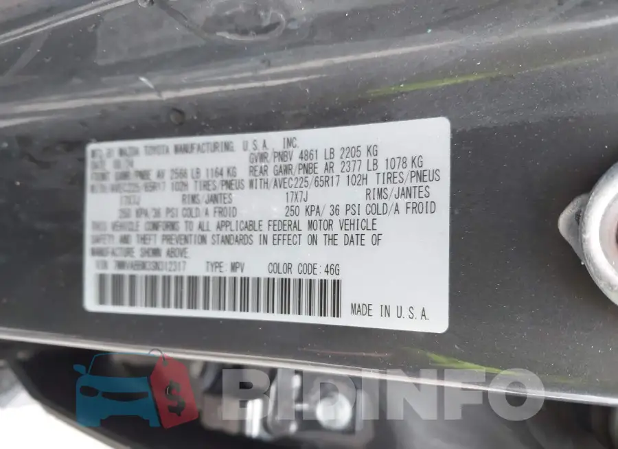 7MMVABBM3SN312317 Photo# 9