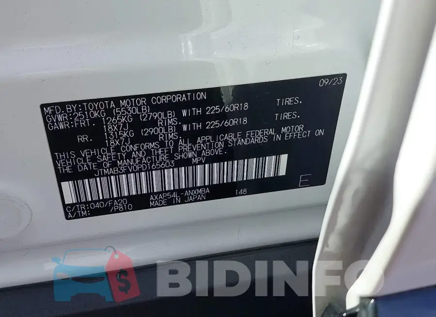JTMAB3FV0PD165603 Photo# 9