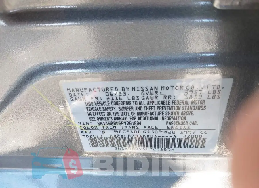 3N1AB8BV5PY291894 Photo# 9