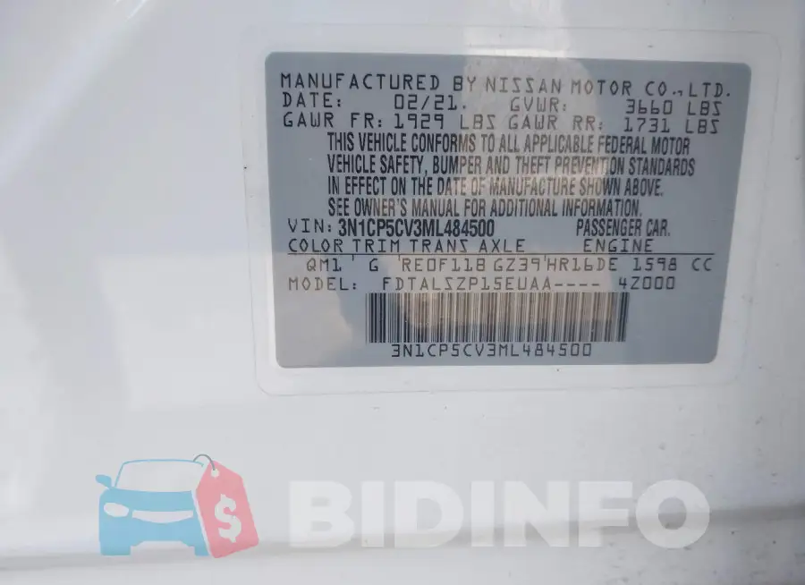3N1CP5CV3ML484500 Photo# 9