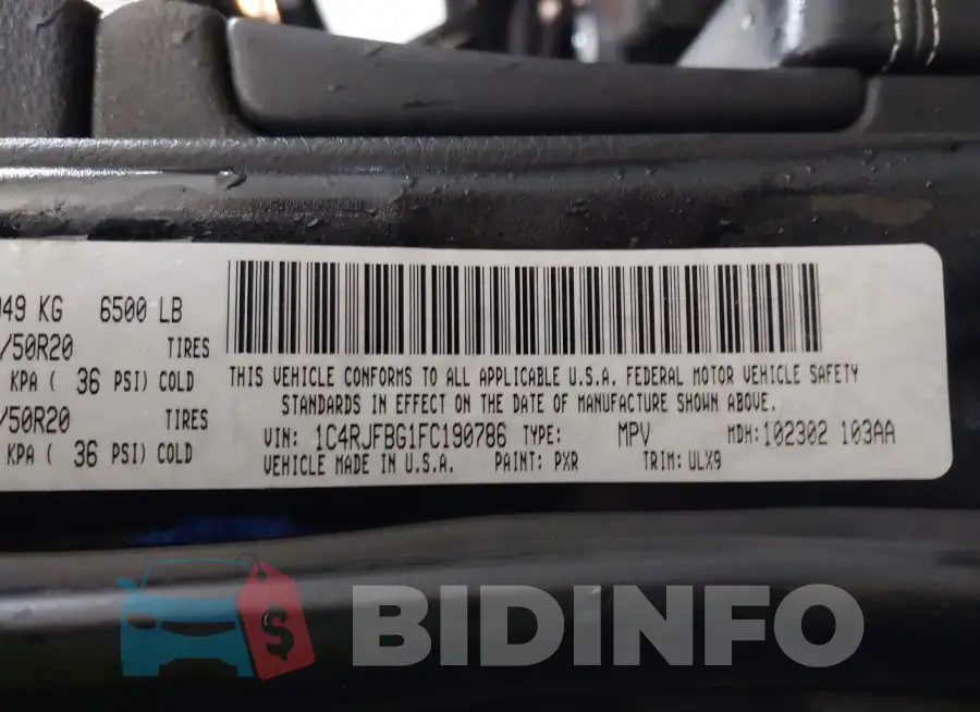 1C4RJFBG1FC190786 Photo# 9