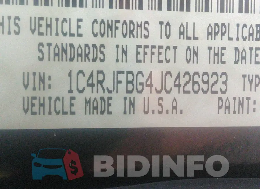 1C4RJFBG4JC426923 Photo# 9