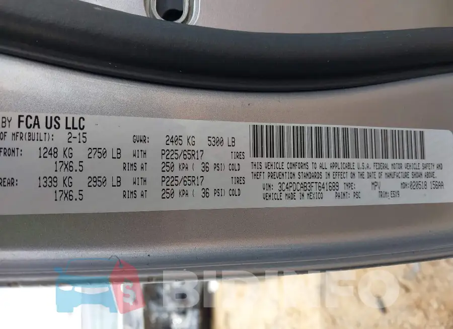 3C4PDCAB3FT641689 Photo# 9