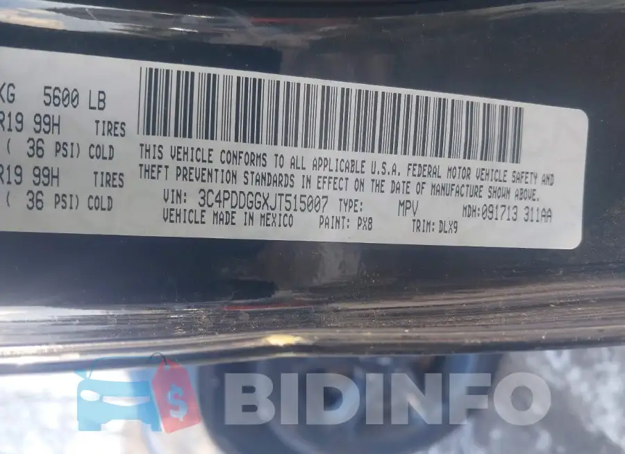 3C4PDDGGXJT515007 Photo# 9