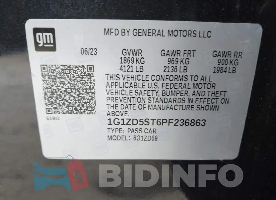 1G1ZD5ST6PF236863 Photo# 9
