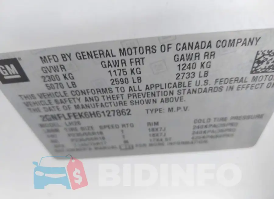 2GNFLFEK6H6127862 Photo# 9