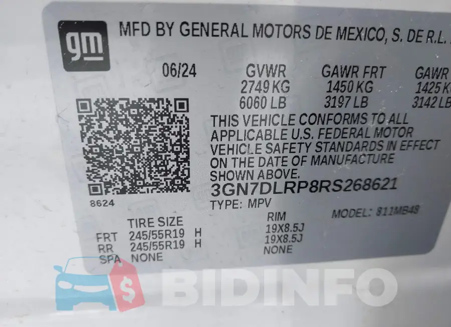 3GN7DLRP8RS268621 Photo# 9