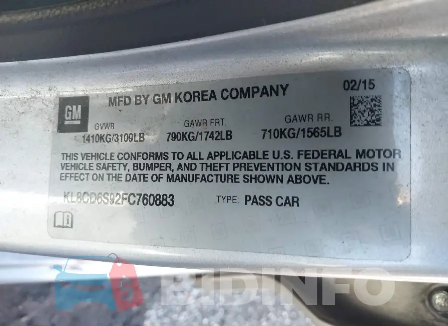 KL8CD6S92FC760883 Photo# 9